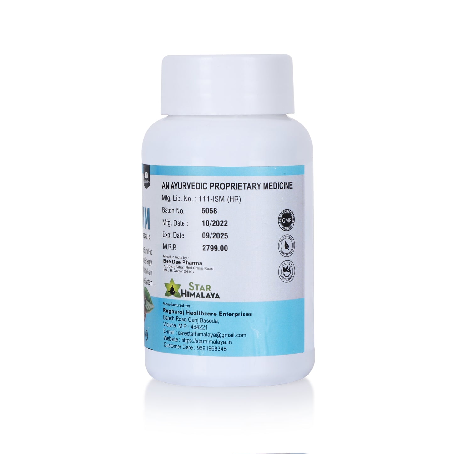 Shape N Slim Fat Burner 500Mg - 90 Capsules