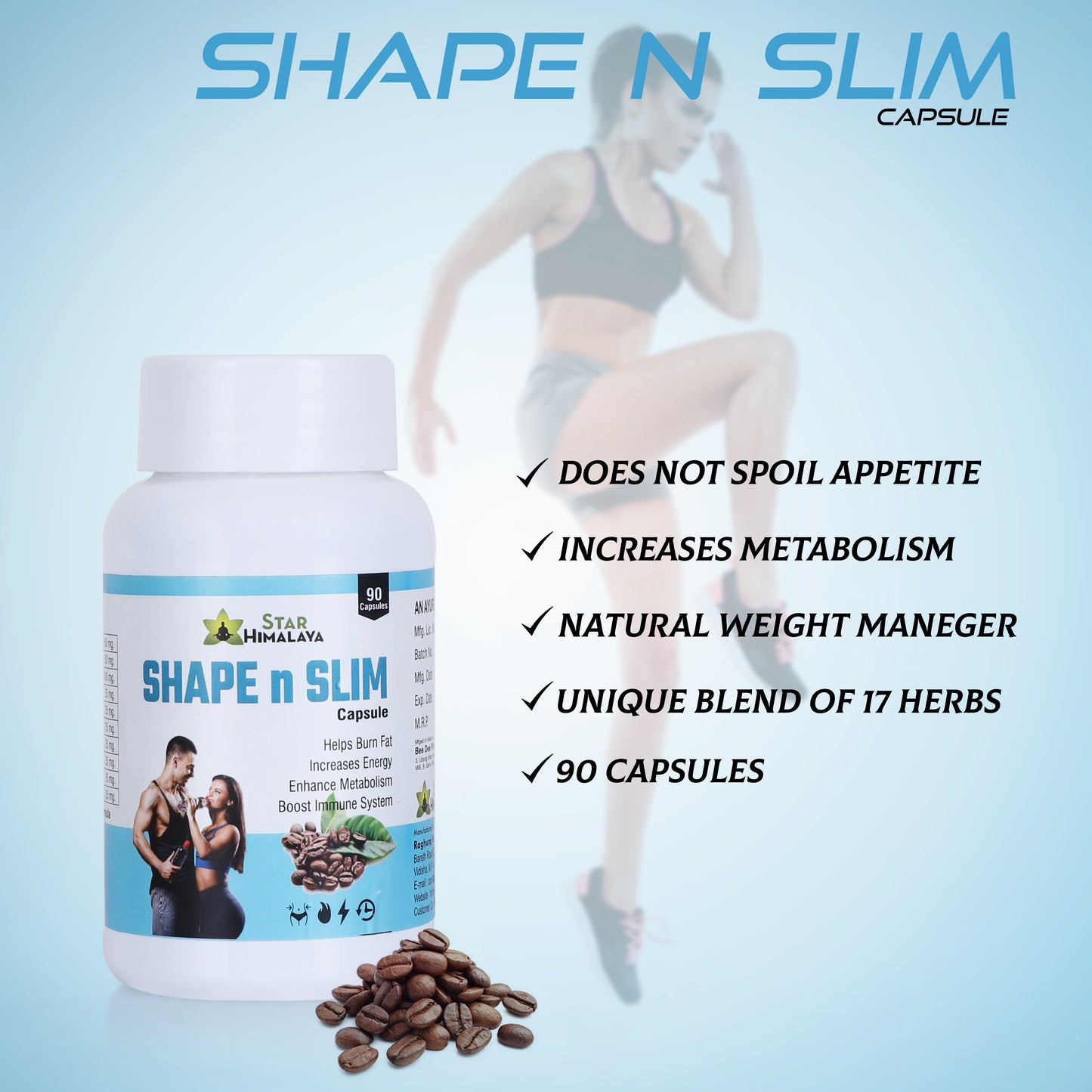 Shape N Slim Fat Burner 500Mg - 90 Capsules