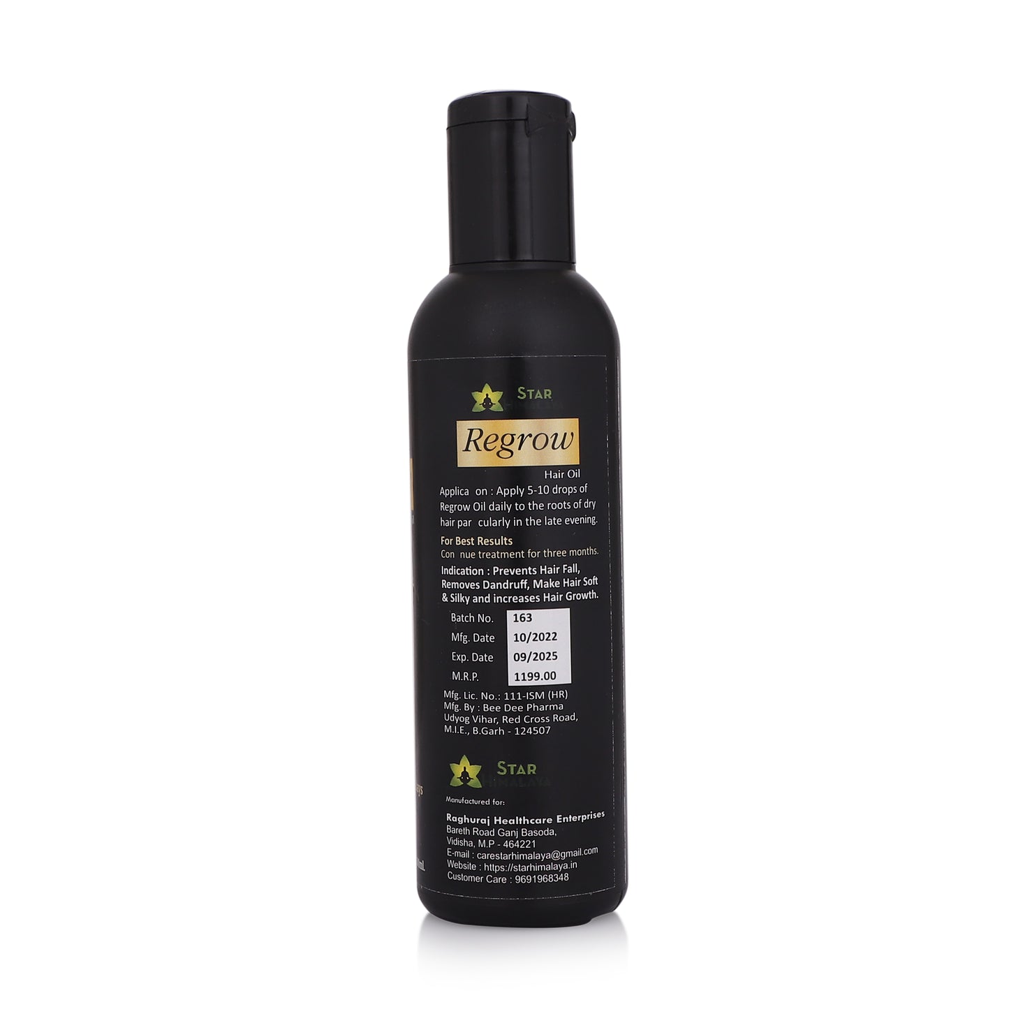 Regrow Hair Oil for Men & Women - 100ml