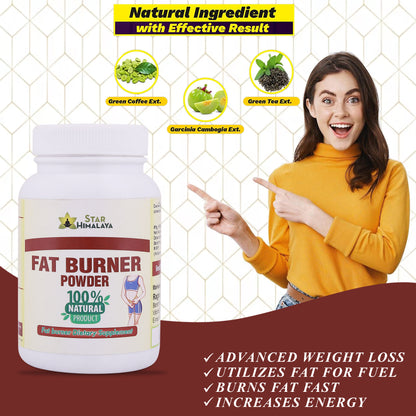 Fat Burner Powder with Garcinia, Green Coffee, Green Tea & Guggul Extract - 100Gm