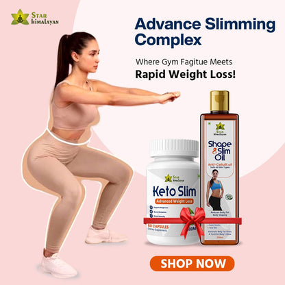 Advance Slimming Complex - Keto Slim Capsule with Shape & Slim Oil (Buy 1 Keto Get 1 Oil Free) @1099