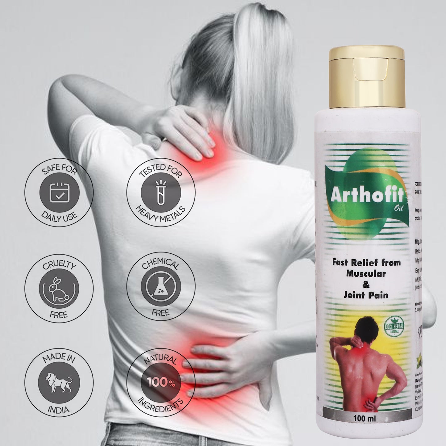 Orthofit Oil Fast Relief From Muscular & Joint Pain - 100ml